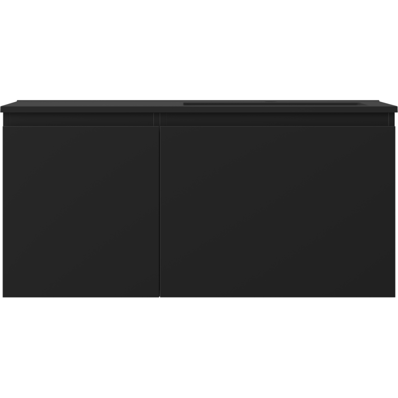 Mexen Orio шкафче за баня 100 см с мивка Otis дясна, 1S, 1D, черен мат - 91A13-10047-3-BBFF71-W18P71