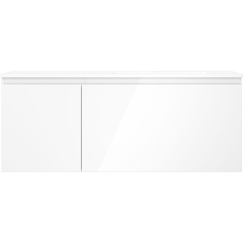 Mexen Orio шкаф за баня 120 см с мивка Otis дясна, 1S, 1D, бял гланц - 91A13-12047-3-BBFF00-W18P00