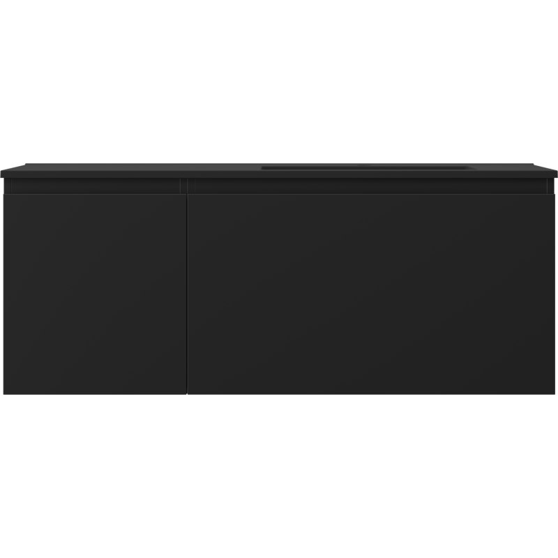 Mexen Orio шкафче за баня 120 см с мивка Otis дясна, 1S, 1D, черен мат - 91A13-12047-3-BBFF71-W18P71