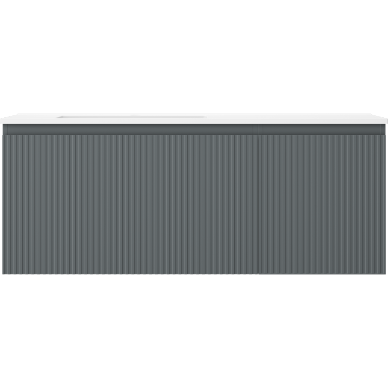 Mexen Rivel баня скрин 120 см с мивка Otis лява, 1S, 1D, канален, графит мат/бял мат - 91A23-12047-3-BBFF66-W18L01