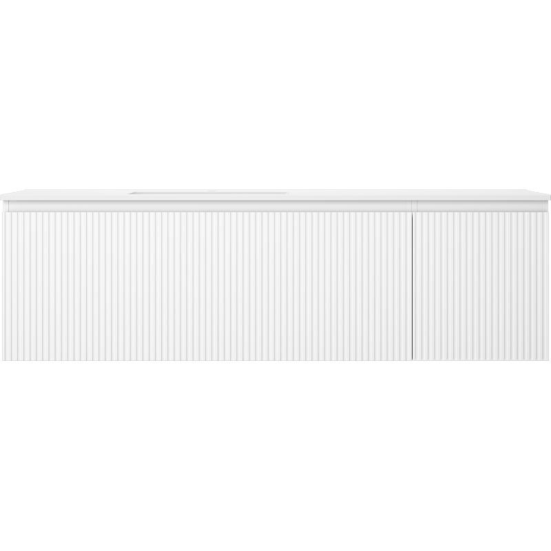 Mexen Rivel баня шкаф 160 см с мивка Otis ляво, 1S, 1D, оребрена, бяла мат - 91A23-16047-3-BBFF01-W18L01