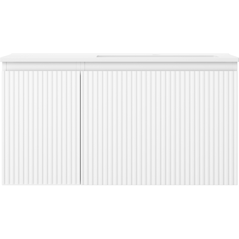 Mexen Rivel баня шкаф 90 см с мивка Otis дясна, 1S, 1D, релефна, бяла мат - 91A23-09047-3-BBFF01-W18P01