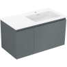 Mexen Rivel шкафче за баня 90 см с мивка Otis дясна, 1S, 1D, релефно, графит