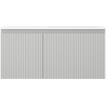 Mexen Rivel 100 см шкафче за баня с мивка Otis, дясно, 1S, 1D, набраздено, сив