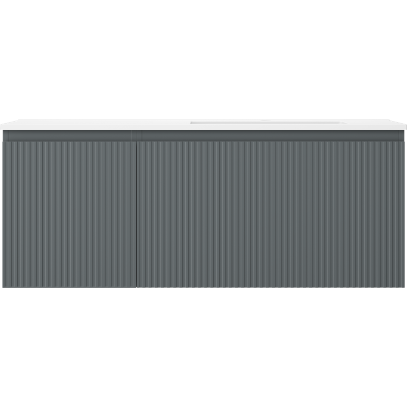 Mexen Rivel шкаф за баня 120 см с мивка Otis дясна, 1S, 1D, набраздена, графит/бял мат - 91A23-12047-3-BBFF66-W18P01