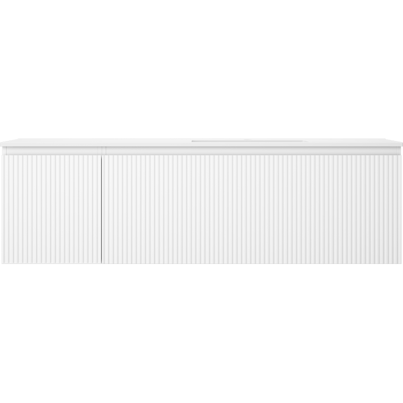 Mexen Rivel шкаф за баня 160 см с мивка Otis дясна, 1S, 1D, набразден, бял мат