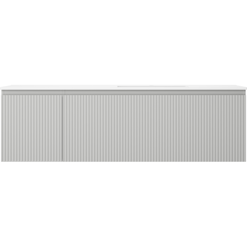 Mexen Rivel баня шкаф 160 cm с мивка Otis дясна, 1S, 1D, рифелован, сив мат/бял мат - 91A23-16047-3-BBFF62-W18P01