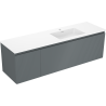 Mexen Rivel шкаф за баня 160 см с мивка Otis дясна, 1S, 1D, с релефна структура,