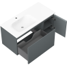 Mexen Orio баня шкаф 90 см с мивка Vela лява, 1S, 1D, графит мат/бял мат - 91A13-09047-3-BBFF66-W23L01