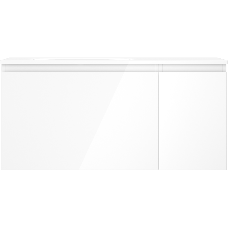 Mexen Orio шкаф за баня 100 см с мивка Vela лява, 1S, 1D, бял гланц - 91A13-10047-3-BBFF00-W23L00