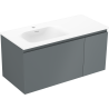 Mexen Orio шкафче за баня 100 см с мивка Вела лява, 1S, 1D, графит мат/бяло мат
