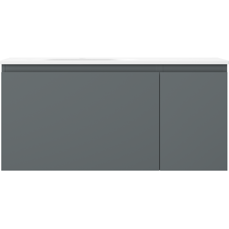 Mexen Orio шкафче за баня 100 см с мивка Вела лява, 1S, 1D, графит мат/бяло мат