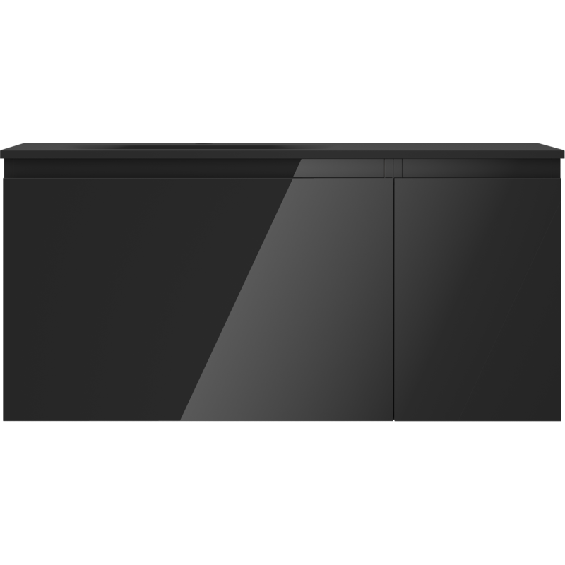 Mexen Orio шкаф за баня 100 cm с мивка Vela лява, 1S, 1D, черен гланц/черен мат - 91A13-10047-3-BBFF70-W23L71