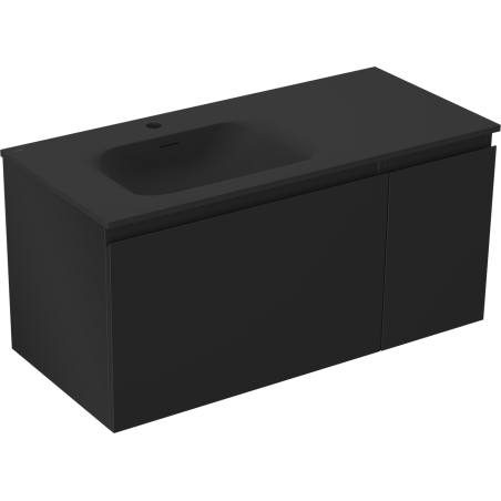 Mexen Orio баня шкаф 100 cm с мивка Vela лява, 1S, 1D, черна мат - 91A13-10047-3-BBFF71-W23L71
