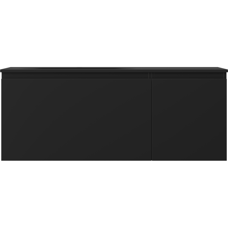 Mexen Orio шкаф за баня 120 см с мивка Vela лява, 1S, 1D, черен мат - 91A13-12047-3-BBFF71-W23L71