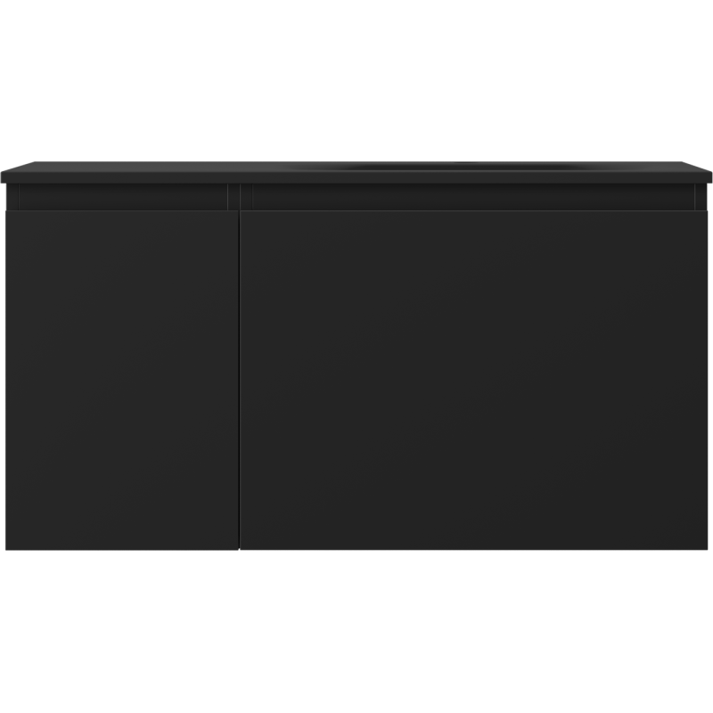 Mexen Orio шкаф за баня 90 см с мивка Vela дясна, 1S, 1D, черен мат - 91A13-09047-3-BBFF71-W23P71