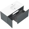 Mexen Orio шкаф за баня 100 см с мивка Vela дясна, 1S, 1D, графит мат/бял мат - 91A13-10047-3-BBFF66-W23P01