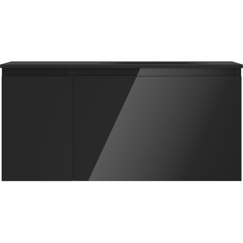 Mexen Orio шкаф за баня 100 см с мивка Vela дясна, 1S, 1D, черен гланц/черен мат - 91A13-10047-3-BBFF70-W23P71