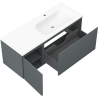 Mexen Orio шкаф за баня 120 см с мивка Vela дясно, 1S, 1D, графит мат/бял мат