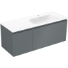 Mexen Orio шкаф за баня 120 см с мивка Vela дясно, 1S, 1D, графит мат/бял мат