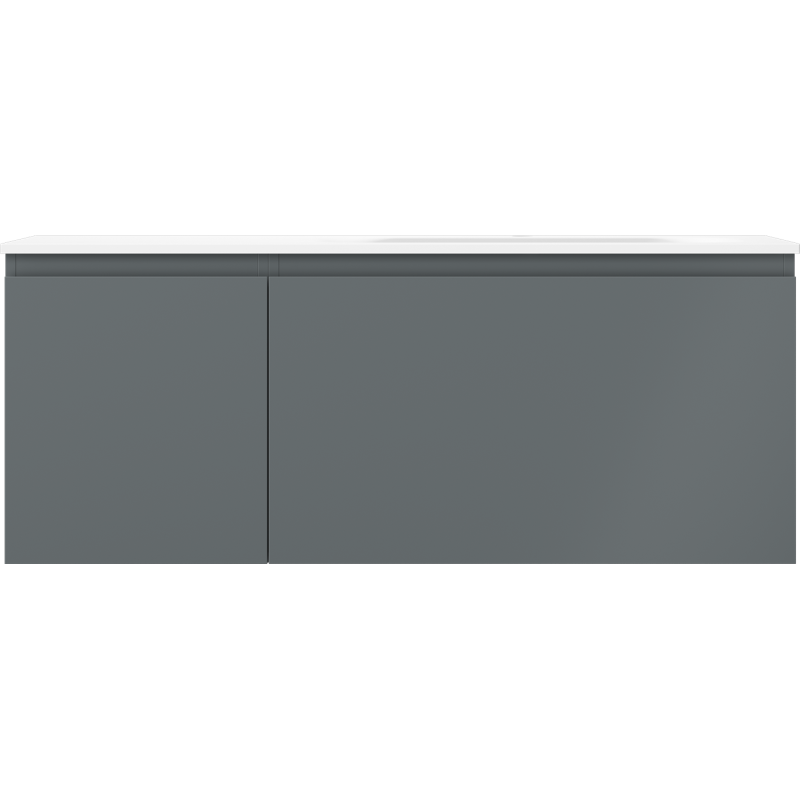Mexen Orio шкаф за баня 120 см с мивка Vela дясно, 1S, 1D, графит мат/бял мат
