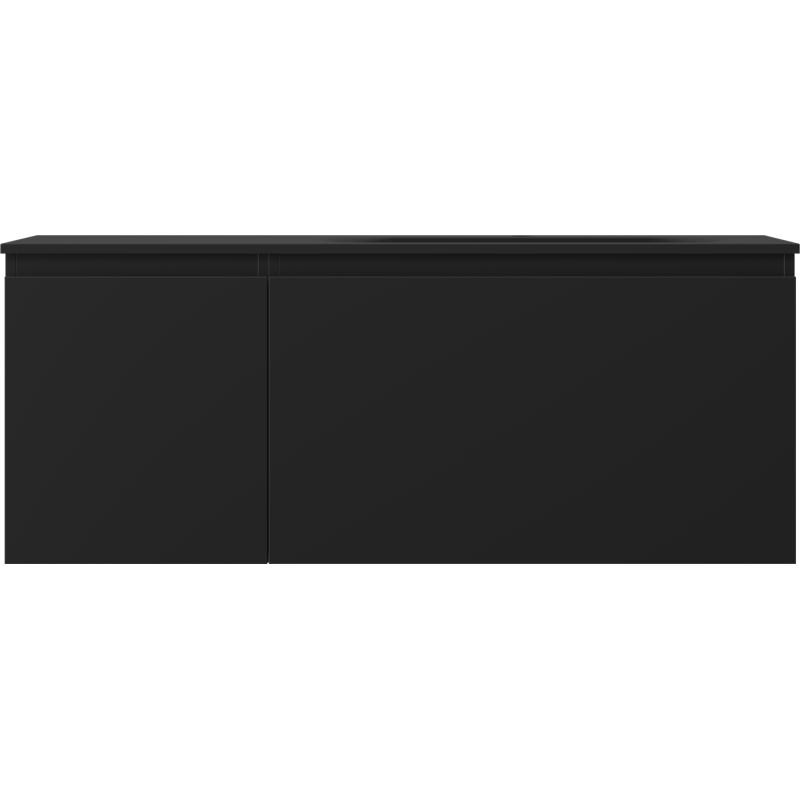 Mexen Orio шкаф за баня 120 см с мивка Vela дясна, 1S, 1D, черен мат - 91A13-12047-3-BBFF71-W23P71