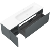 Mexen Orio баня шкаф 160 см с мивка Vela дясна, 1S, 1D, графит мат/бял мат - 91A13-16047-3-BBFF66-W23P01