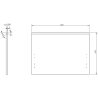 Mexen Rivel шкаф за баня 90 см с мивка Vela лява, 1S, 1D, релефна, черен мат