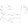 Mexen Rivel Шкаф за баня 100 см с мивка Vela лява, 1S, 1D, релефен, черен мат