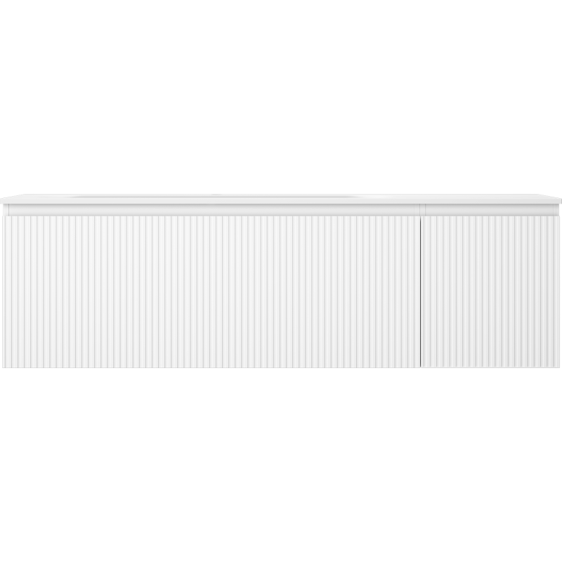 Mexen Rivel 160 см шкаф за баня с мивка Vela ляв, 1S, 1D, цялостен, бял мат