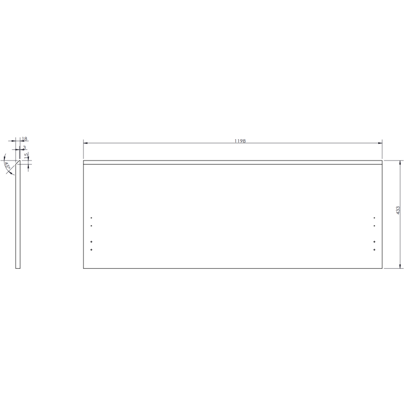 Mexen Rivel 160 см шкаф за баня с мивка Vela ляв, 1S, 1D, цялостен, бял мат