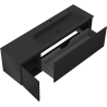 Mexen Rivel шкаф за баня 160 см с умивалник Vela десен, 1S, 1D, на ребра, черен мат