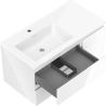 Mexen Orio шкаф за баня 90 см с мивка Otis лява, 2S, 1D, бял гланц - 91A13-09047-3-BBFFF00-W18L00