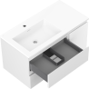 Mexen Orio баня шкаф 90 см с мивка Otis лява, 2S, 1D, бял мат - 91A13-09047-3-BBFFF01-W18L01