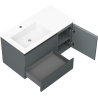 Mexen Orio 90 см шкаф за баня с мивка Otis ляв, 2S, 1D, графит мат/бял мат
