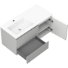 Mexen Orio баня шкаф 100 cm с мивка Otis лява, 2S, 1D, сива мат/бяла мат - 91A13-10047-3-BBFFF62-W18L01