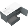 Mexen Orio шкаф за баня 100 см с мивка Otis лява, 2S, 1D, графит мат/бяло мат - 91A13-10047-3-BBFFF66-W18L01