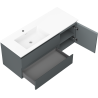 Mexen Orio шкаф за баня 120 см с мивка Otis лява, 2S, 1D, графит мат/бял мат