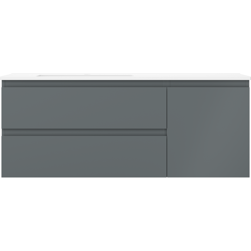 Mexen Orio шкаф за баня 120 см с мивка Otis лява, 2S, 1D, графит мат/бял мат