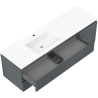 Mexen Orio шкаф за баня 160 cm с мивка Otis лява, 2S, 1D, графит мат/бял мат - 91A13-16047-3-BBFFF66-W18L01