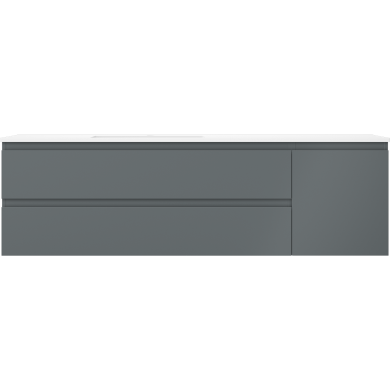 Mexen Orio шкаф за баня 160 cm с мивка Otis лява, 2S, 1D, графит мат/бял мат - 91A13-16047-3-BBFFF66-W18L01