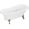 Mexen Retro самостоятелна вана 150 x 73 см, бяла, златни крака - 53251507300-50