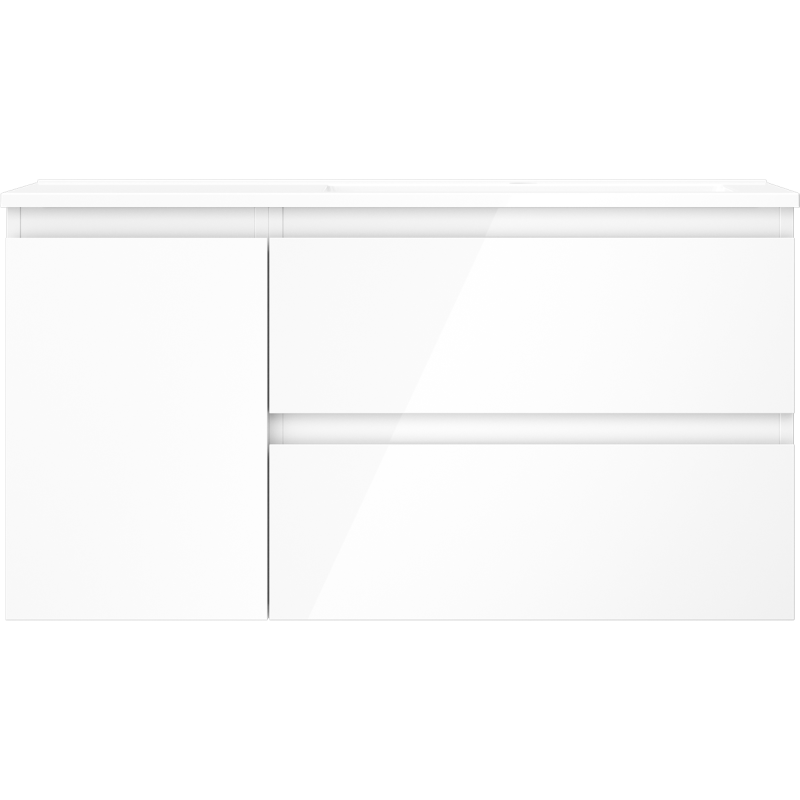 Mexen Orio шкаф за баня 90 см с мивка Otis дясна, 2S, 1D, бял гланц