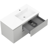 Mexen Orio шкаф за баня 90 см с мивка Otis дясно, 2S, 1D, сиво мат/бяло мат
