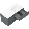 Mexen Orio баня шкаф 100 см с мивка Otis дясна, 2S, 1D, графит мат/бял мат - 91A13-10047-3-BBFFF66-W18P01