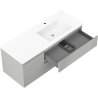 Mexen Orio шкаф за баня 120 см с мивка Otis дясна, 2S, 1D, сив мат/бял мат