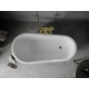 Mexen Retro Свободно стояща вана 150 x 73 см, бяла/черна, златни крака - 53251507375-50