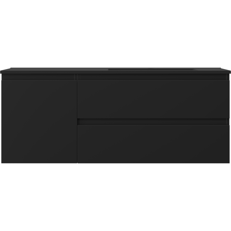 Mexen Orio шкаф за баня 120 см с мивка Otis вдясно, 2S, 1D, черен мат