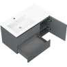 Mexen Rivel шкаф за баня 90 cm с мивка Otis лява, 2S, 1D, набраздена, графит мат/бяла мат - 91A23-09047-3-BBFFF66-W18L01
