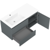 Mexen Rivel шкаф за баня 100 см с мивка Otis ляв, 2S, 1D, релефна, графит/бял мат - 91A23-10047-3-BBFFF66-W18L01
